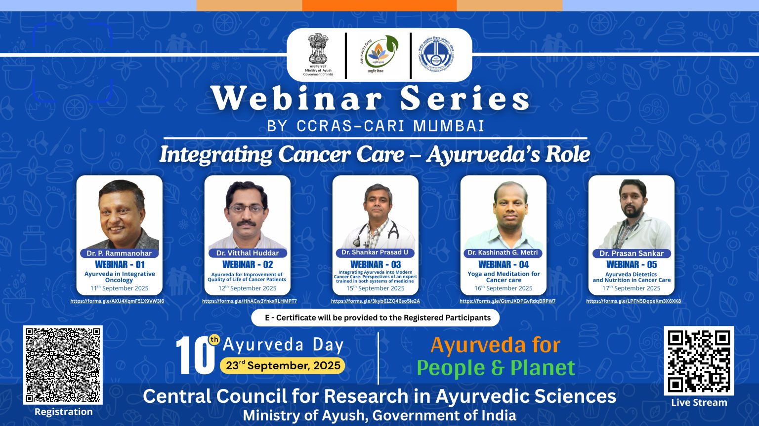 10092025-Flyer-Webinar-Series-10th-Ayurveda-Day-2025-Integrating-Cancer-Care-Ayurvedas-Role-with-Clickable-links-images-0